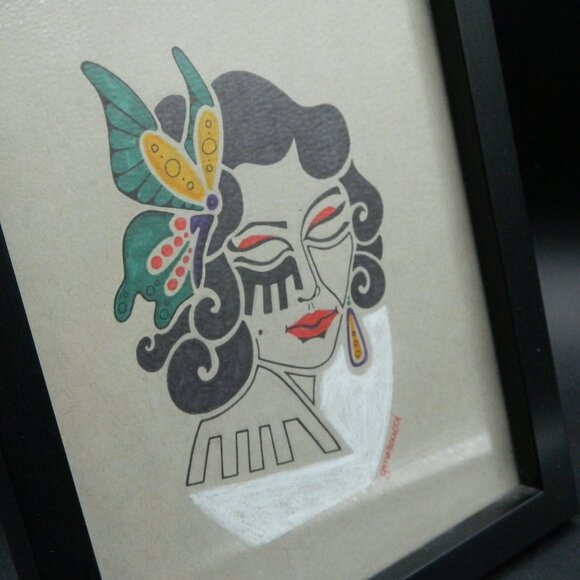 Stylized Woman's Face Drawing by G Marcucci - Picture 5 of 6